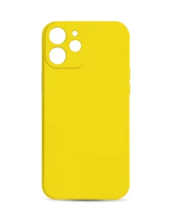 Калъф Soft Touch за Apple iPhone 13 – жълт силиконов калъф, изглед отвън
