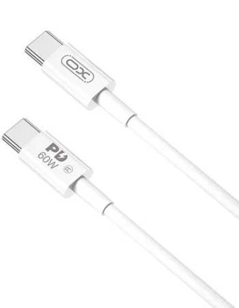Кабел Type-C - Type-C, XO, 1m, 60W, NB-Q190A /бял/