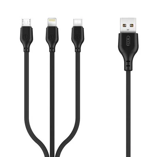 Кабел 3-in-1, XO, 2.1A, 1m, NB103 /черен/