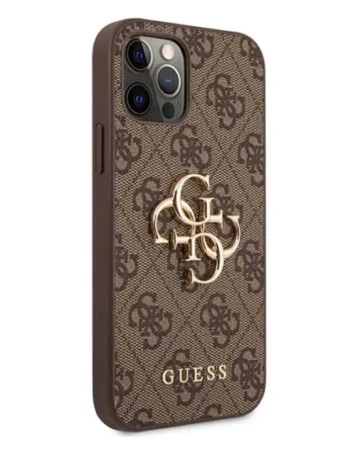 mobicase.eu original guess case metal logo case brown 