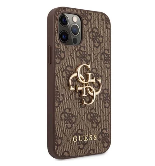 mobicase.eu original guess case metal logo case brown