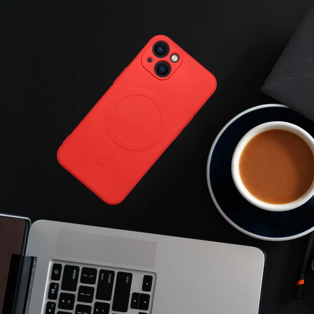 Silicone Mag Cover case за IPHONE 14 PRO red – снимка 7