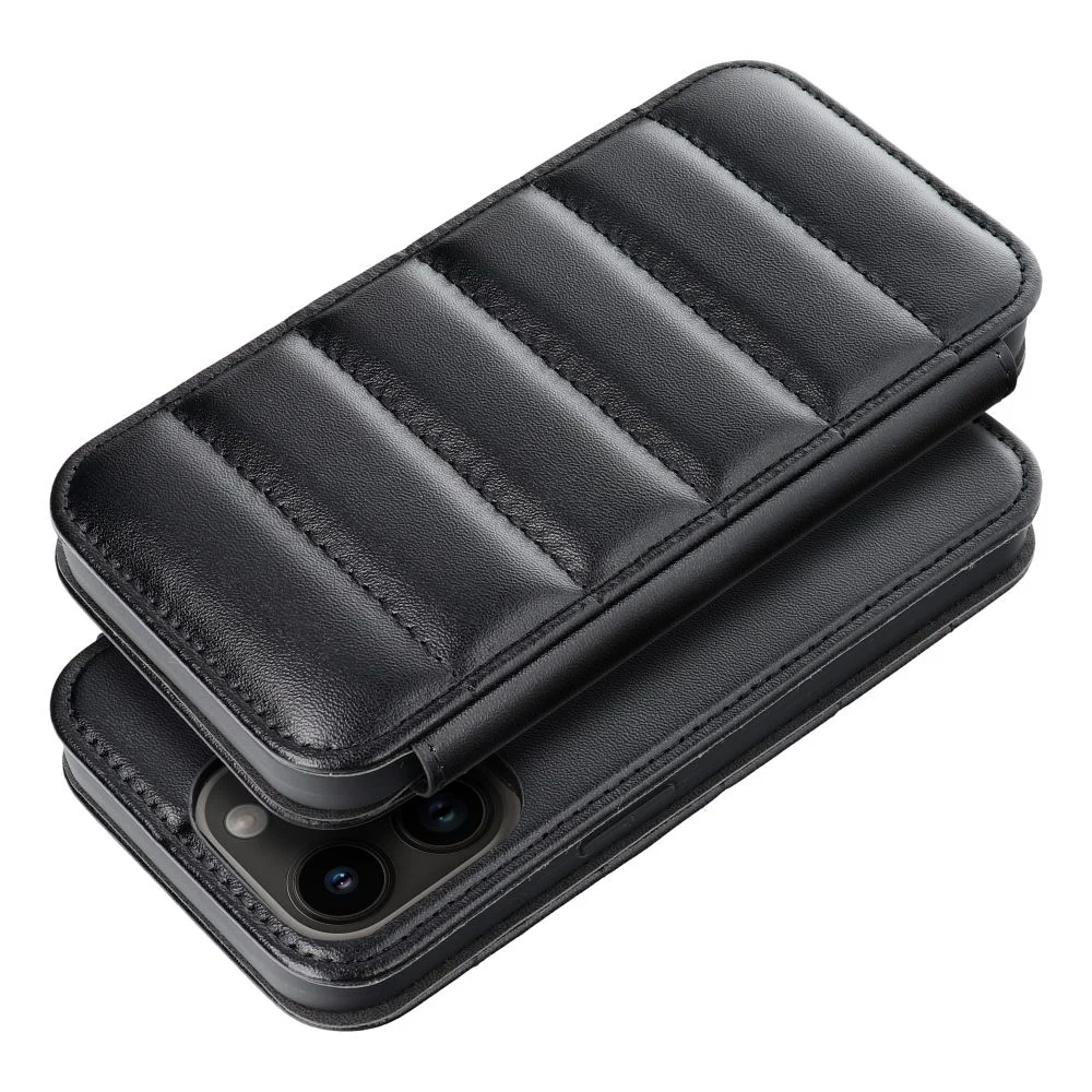 Тефтер PUFFER Book for IPHONE 14 Plus черен – снимка 3