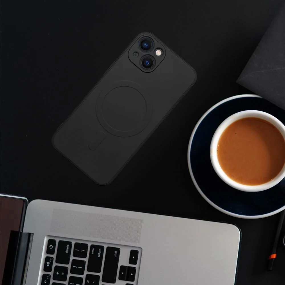Silicone Mag Cover case for IPHONE 14 PRO MAX black – снимка 6