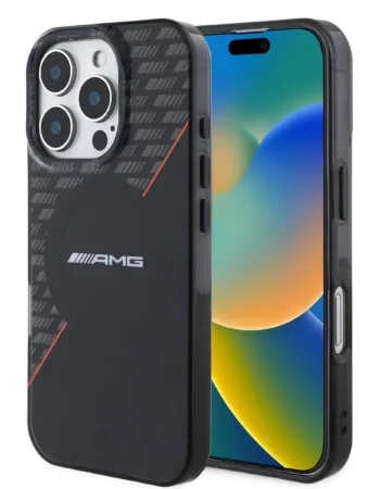 Оригинален Калъф AMG AMHMP16L24HRDKR Apple iPhone 16 Pro Rhombs MagSafe /черно+червен/