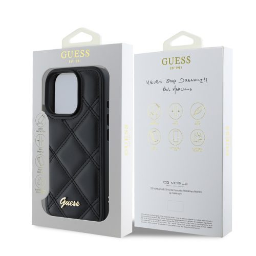 Калъф Guess GUHCP16XPSQSQSK Apple iPhone 16 Pro Max PU Leather Quilted Black - Image 6