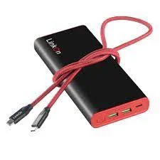 PowerBank LinkOn Neutron 136W 26800mAh, черен/червен - LOPB26BL