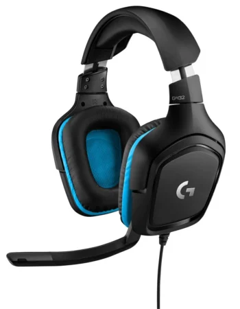 Геймърски слушалки Logitech G432, черен/син - 981-000770