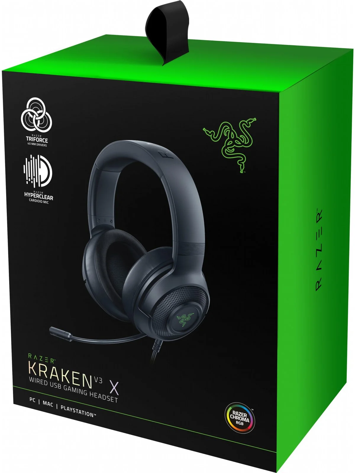 Геймърски слушалки Razer Kraken V3 X, черен - RZ04-03750300-R3M1 – снимка 4