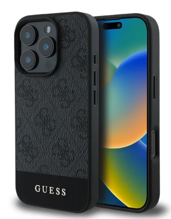 Калъф Guess GUHCP16XG4GLGR Apple iPhone 16 Pro Max PU 4G Stripe Grey