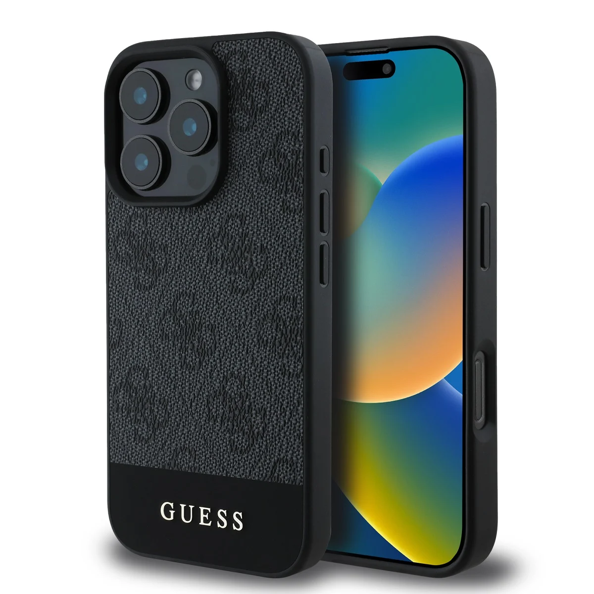 Калъф Guess GUHCP16XG4GLGR Apple iPhone 16 Pro Max PU 4G Stripe Grey