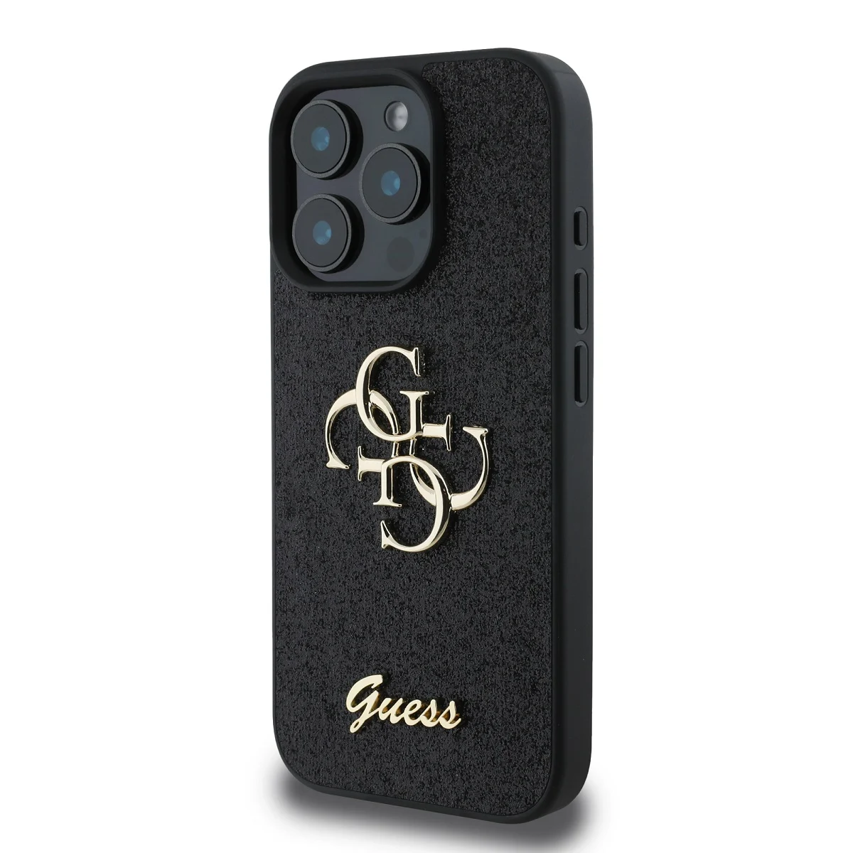 Калъф Guess GUHCP16XHG4SGK Apple iPhone 16 Pro Max PU Fixed Glitter 4G Metal Logo Black – снимка 3