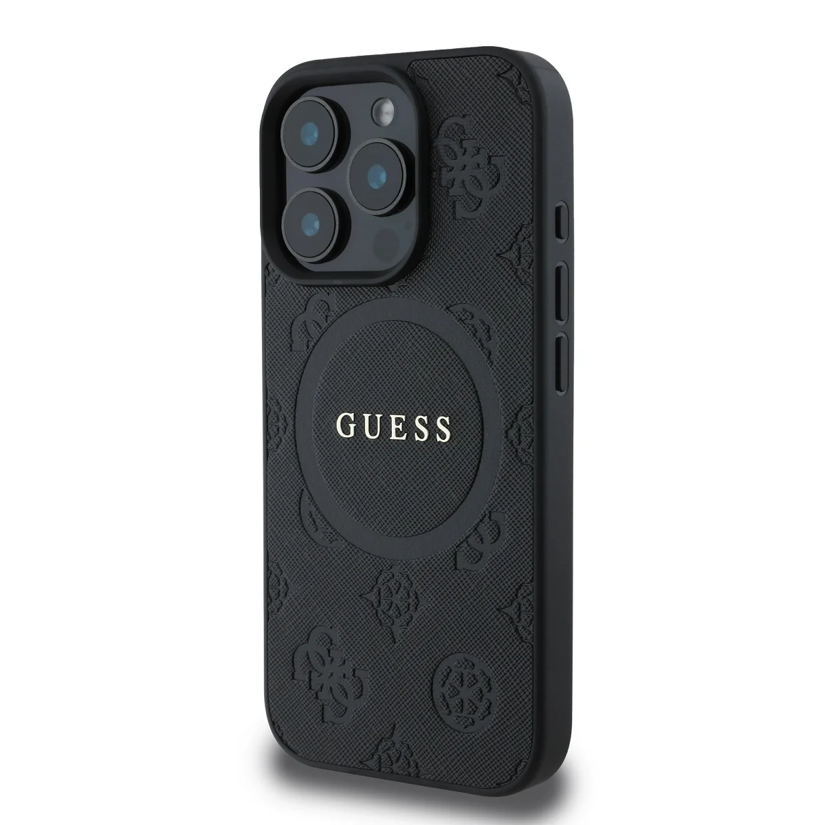 Оригинален Калъф Guess GUHMP16LPSAPSMEK Apple iPhone 16 Pro Saffiano Peony Stamp MagSafe Black – снимка 3