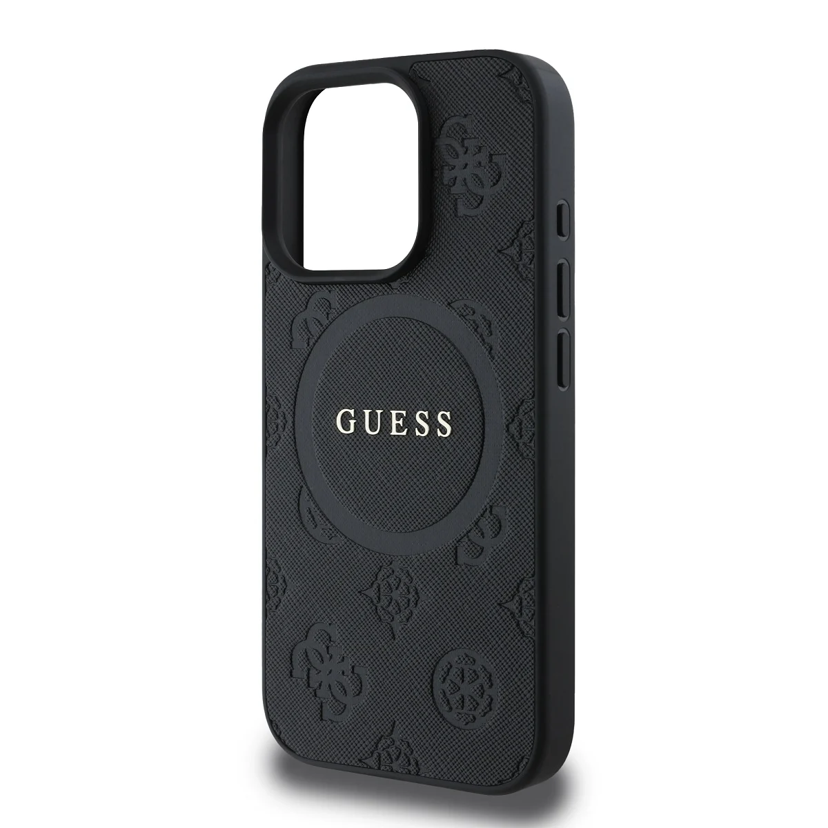 Калъф Guess GUHMP16XPSAPSMEK Apple iPhone 16 Pro Max Saffiano Peony Stamp MagSafe Black – снимка 4