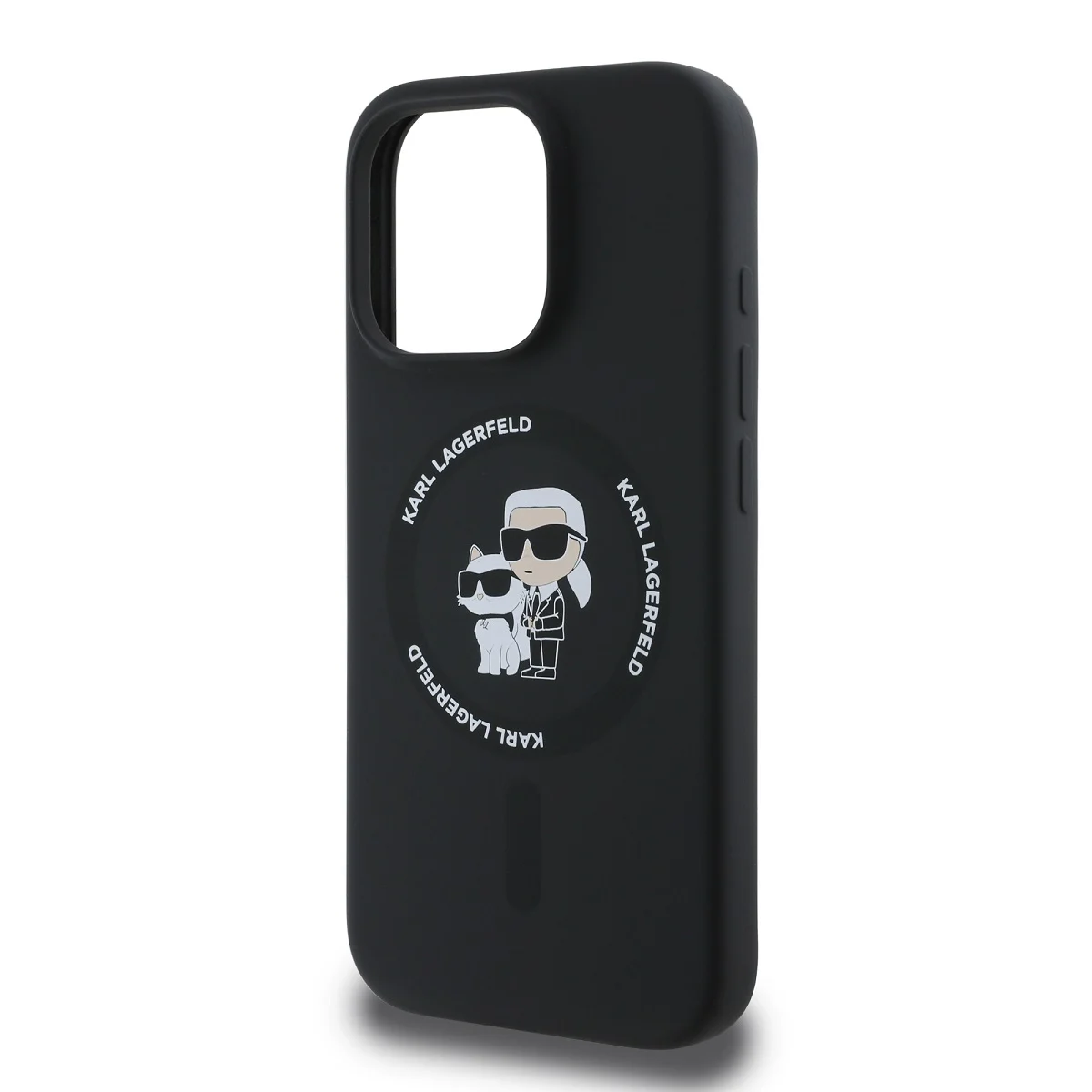 Оригнален Калъф Karl Lagerfeld KLHMP16LSCMKCRHK Apple iPhone 16 Pro Liquid Silicone Karl and Choupette MagSafe Black – снимка 4