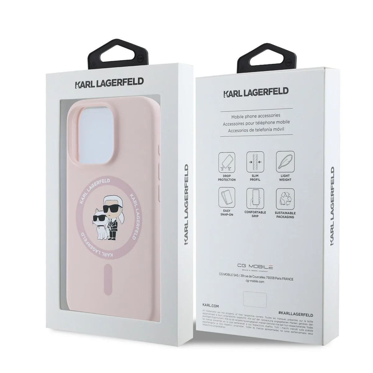 Оригнален Калъф Karl Lagerfeld KLHMP16LSCMKCRHP Apple iPhone 16 Pro Liquid Silicone Karl and Choupette MagSafe Pink – снимка 6