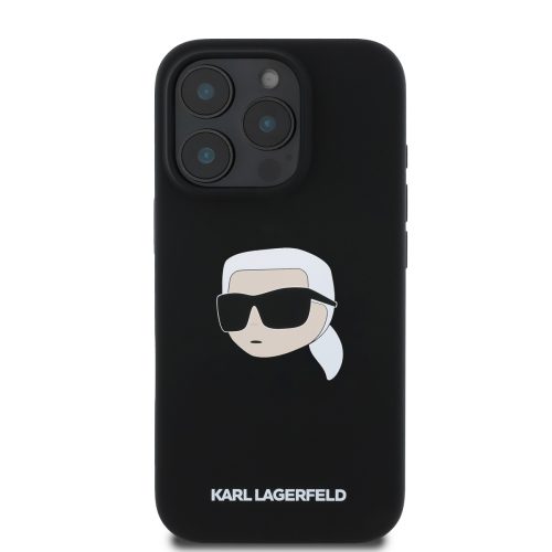 Калъф Karl Lagerfeld KLHMP16XSKHPPLK Apple iPhone 16 Pro Max Liquid Silicone Karl Head MagSafe Black - Image 2