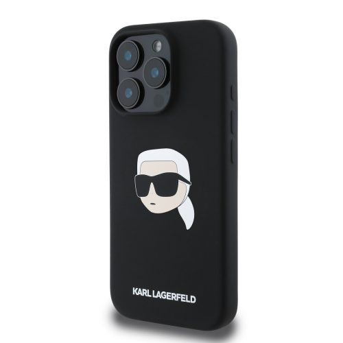 Калъф Karl Lagerfeld KLHMP16XSKHPPLK Apple iPhone 16 Pro Max Liquid Silicone Karl Head MagSafe Black - Image 3