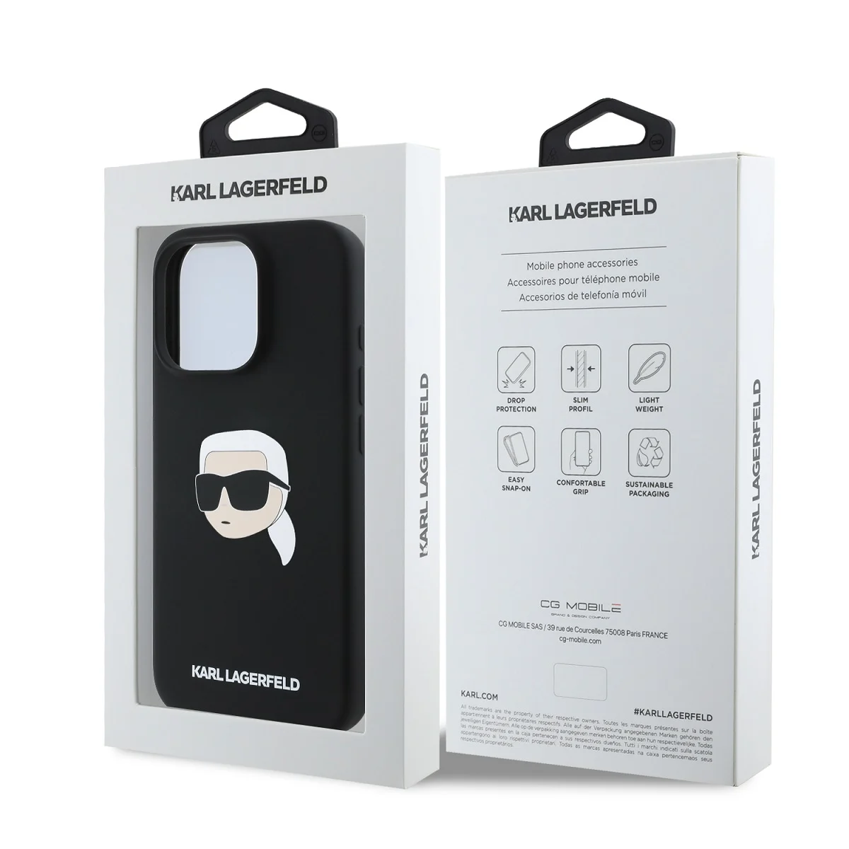 Оригнален Калъф Karl Lagerfeld KLHMP16LSKHPPLK Apple iPhone 16 Pro Liquid Silicone Karl Head MagSafe Black – снимка 6