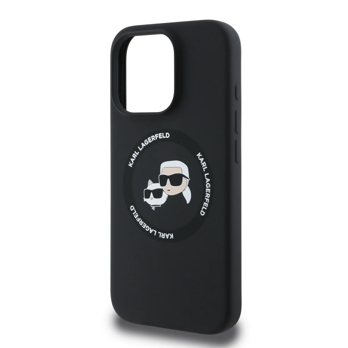 Калъф Karl Lagerfeld KLHMP16XSKCHTCK Apple iPhone 16 Pro Max Liquid Silicone Karl and Choupette MagSafe Black – снимка 4