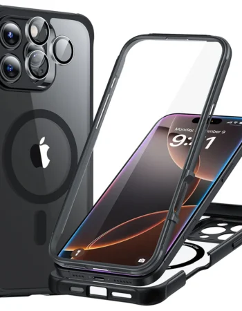 ESR Калъф Armor Tough 360 iPhone 16 Pro, MagSafe /прозрачен + черна рамка/ Amazon Pack