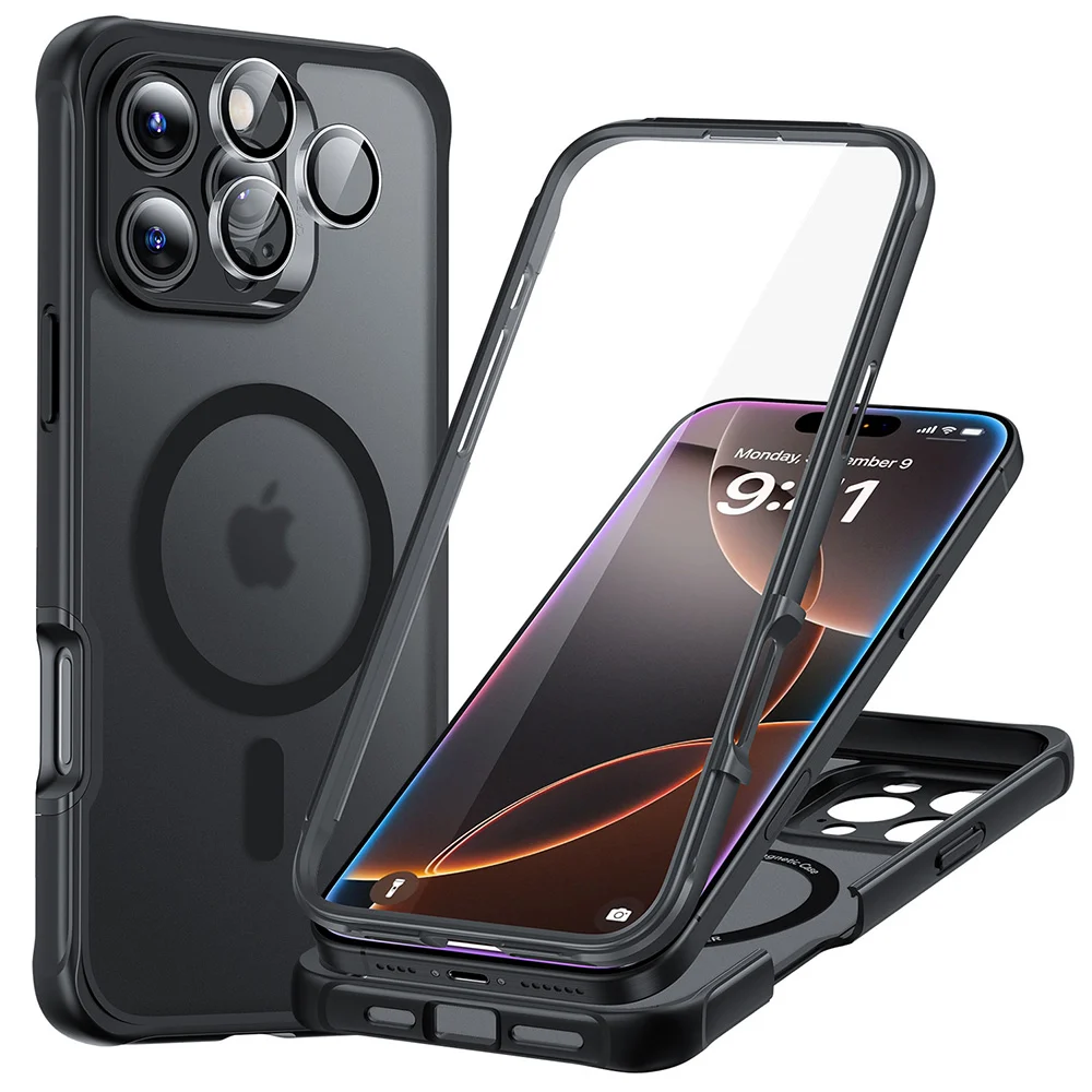 ESR Калъф Armor Tough 360 iPhone 16 Pro, MagSafe /матово черен/ Amazon Pack