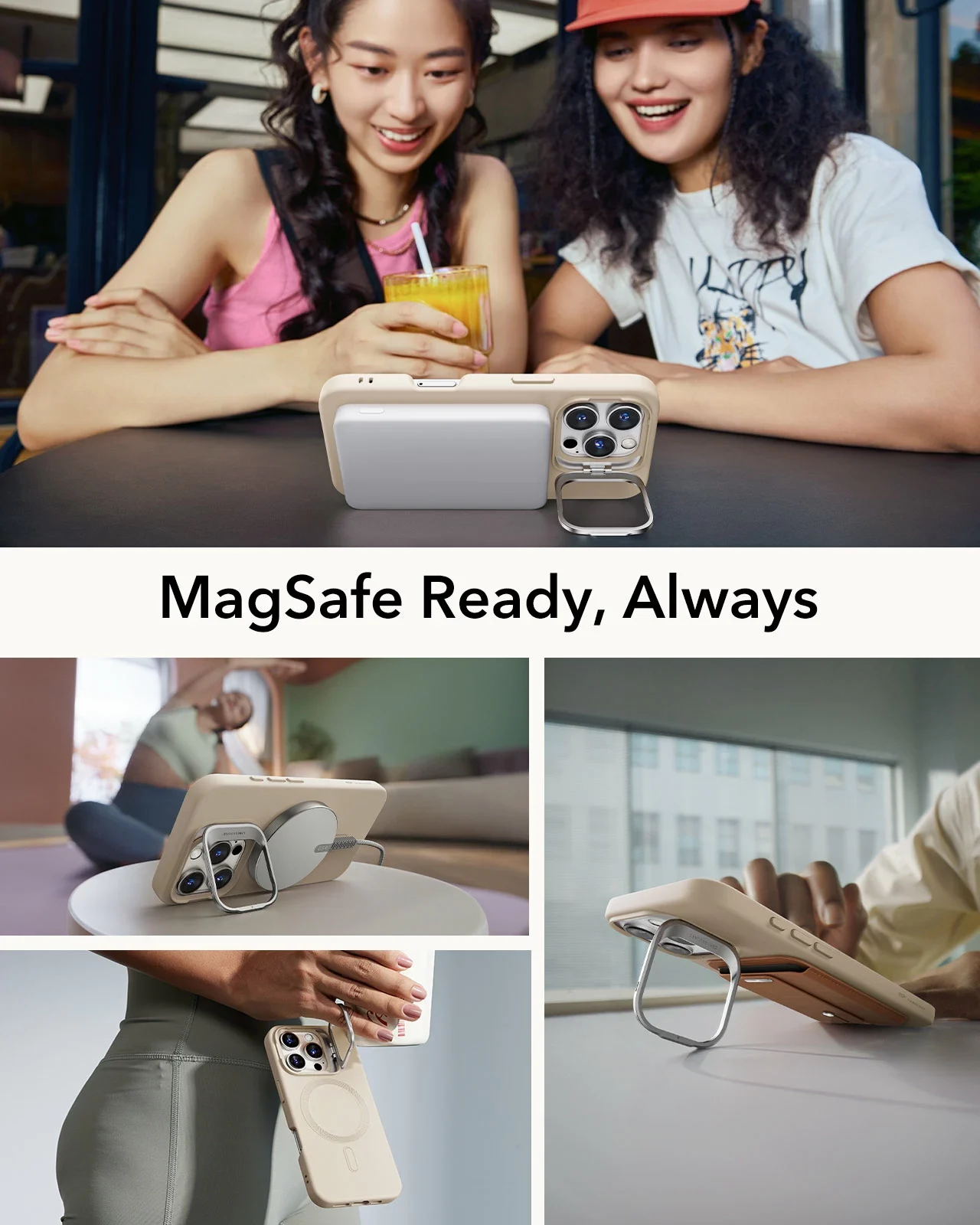 ESR Калъф Cloud Soft със стойка iPhone 16 Pro, MagSafe /розов/ Amazon Pack – снимка 9
