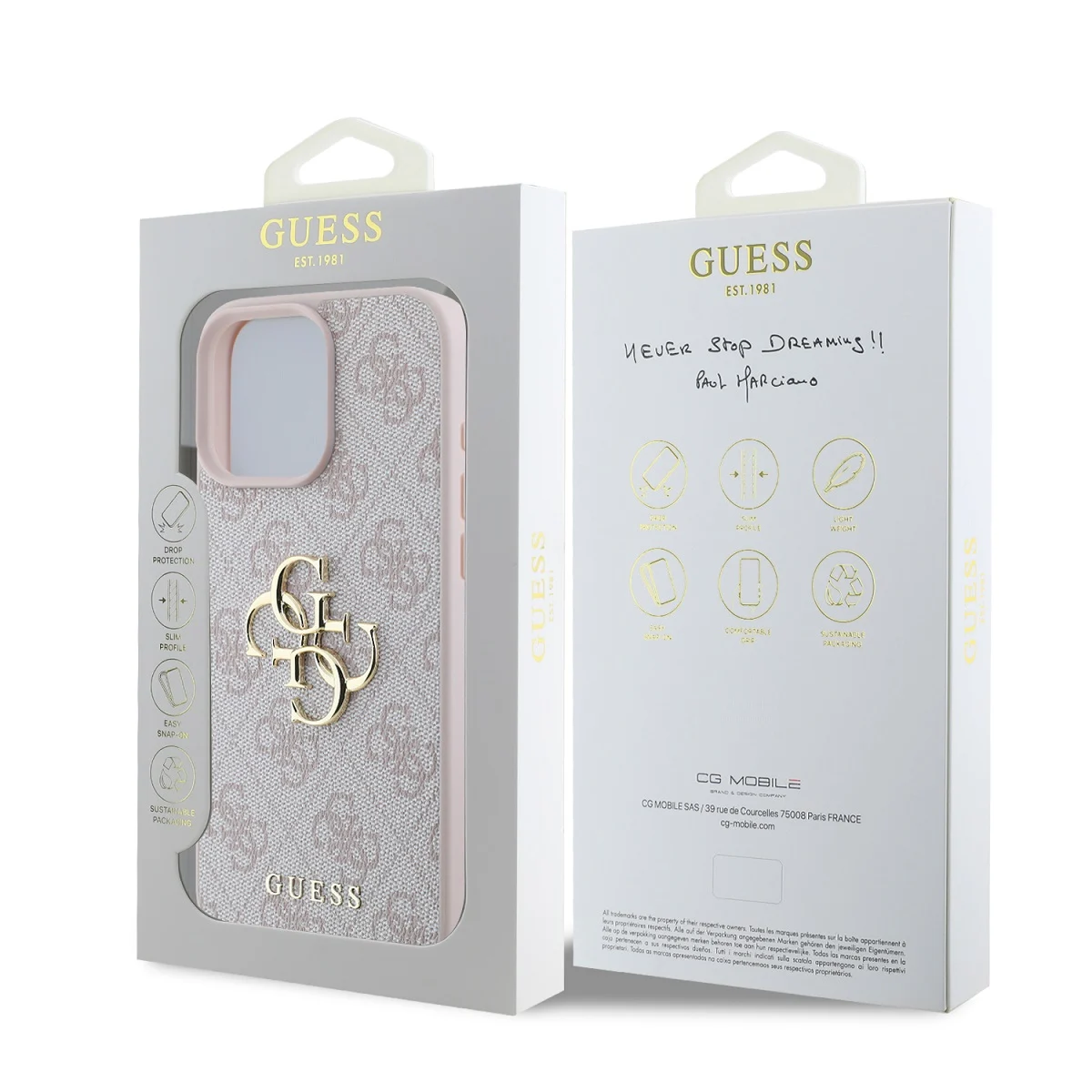 Калъф Guess GUHCP16X4GMGPI Apple iPhone 16 Pro Max PU 4G Metal Logo Pink – снимка 6