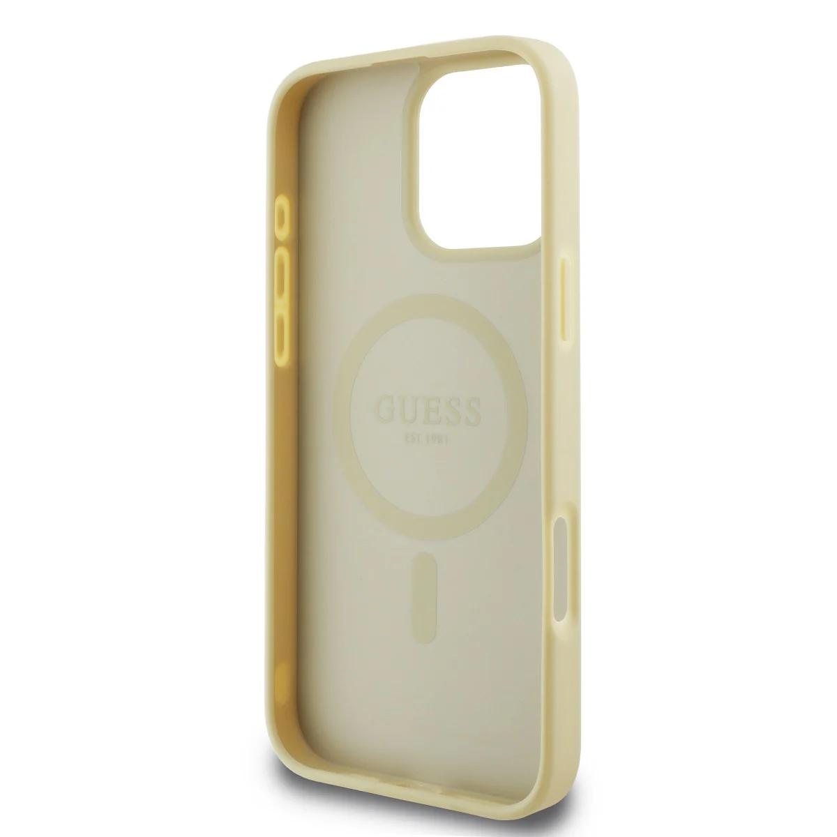 Калъф Guess GUHMP16XPSAPSMED Apple iPhone 16 Pro Max Saffiano Peony Stamp MagSafe Gold – снимка 5
