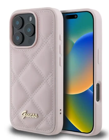 Калъф Guess GUHCP16XPSQSQSP Apple iPhone 16 Pro Max PU Leather Quilted Pink