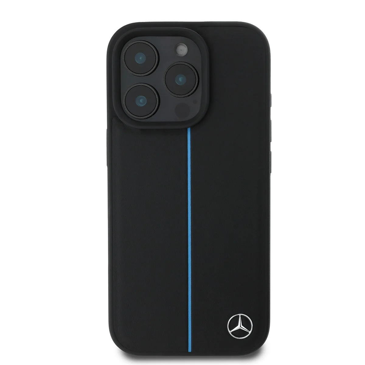 Оригнален Калъф MERCEDES MEHMP16L23RURBK Apple iPhone 16 Pro Leather Blue Stripe MagSafe /черен/ – снимка 2