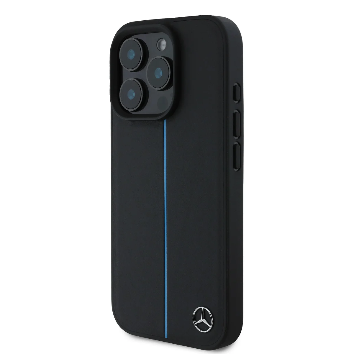 Оригнален Калъф MERCEDES MEHMP16L23RURBK Apple iPhone 16 Pro Leather Blue Stripe MagSafe /черен/ – снимка 3