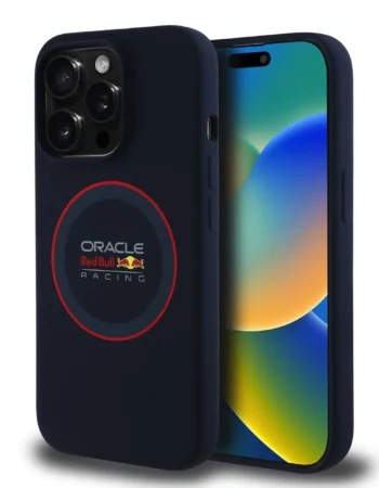 Оригнален Калъф Red Bull RBHMP16L24SIILVR Apple iPhone 16 Pro Silicone Red Ring MagSafe Navy