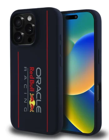 Оригнален Калъф Red Bull RBHMP16L24SIOLRV Apple iPhone 16 Pro Silicone Vertical Logo MagSafe Navy