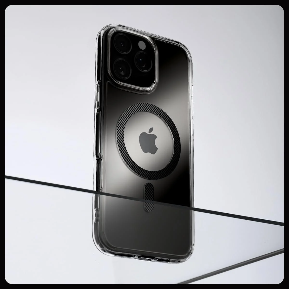 SPIGEN Калъф Ultra Hybrid Apple iPhone 16 Pro Max, MagSafe /прозрачен, карбонов ринг/ – снимка 11