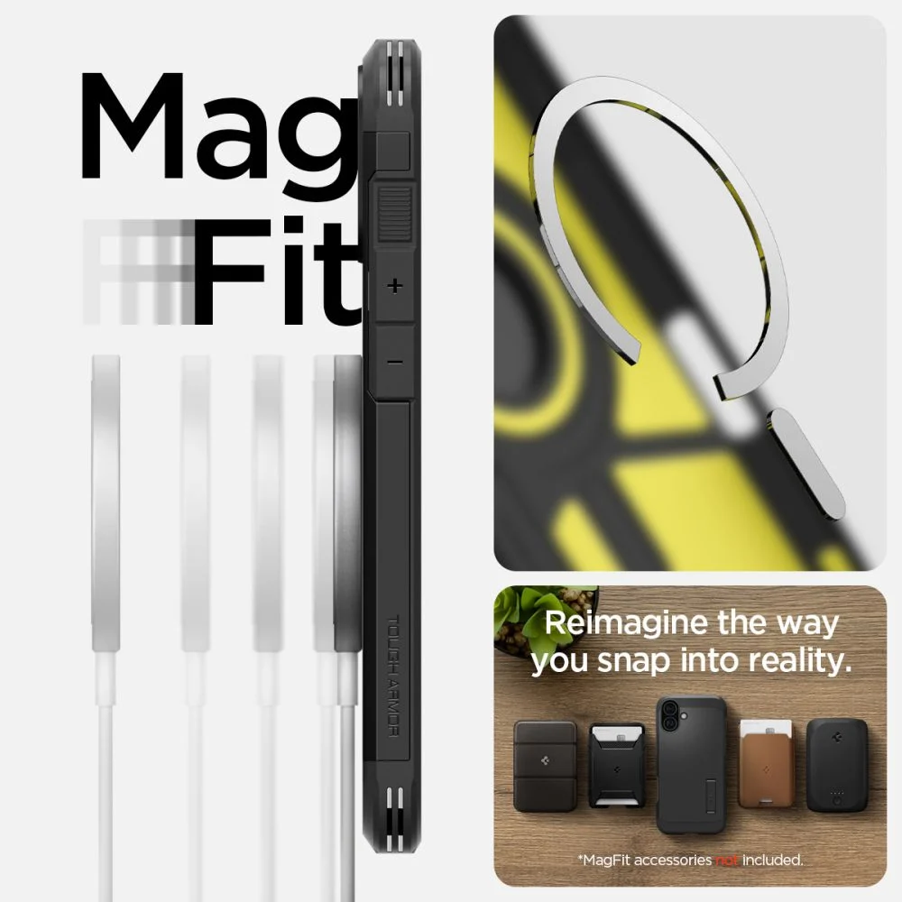 Оригинален SPIGEN Калъф Tough Armor със стойка, Apple iPhone 16 Pro, MagSafe /черен/ – снимка 8
