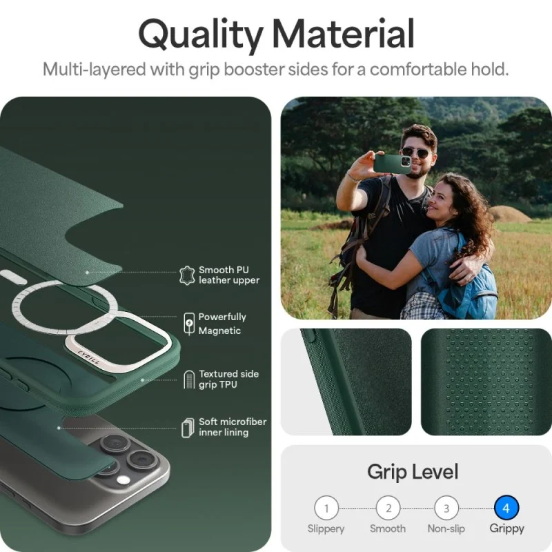 Оригинален SPIGEN Калъф Cyrill Kajuk MagSafe Apple iPhone 16 Pro /зелен/ – снимка 11