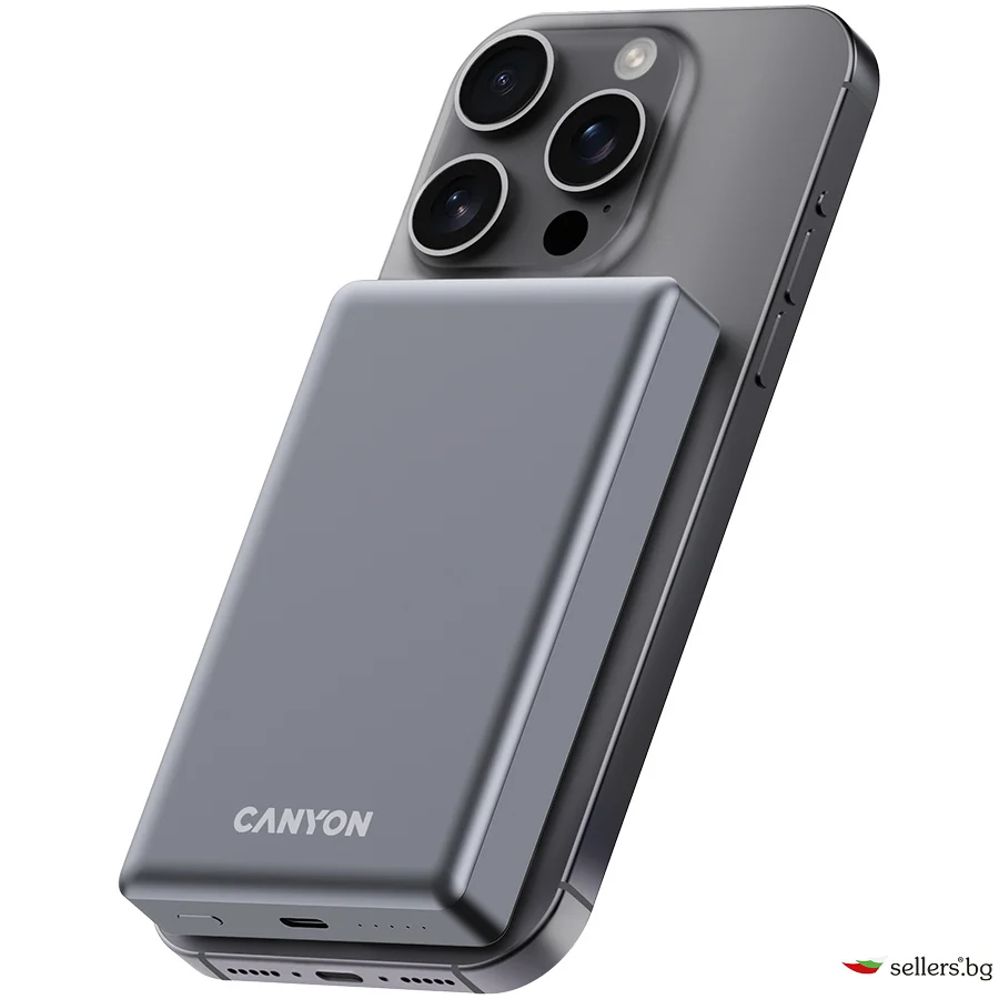 PowerBank Canyon OnPower 510 Slim, 20 W, 10000 mAh, Сив - CNS-CPB510DG – снимка 2