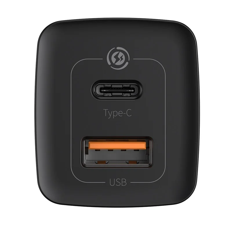 BASEUS 220V 65W, USB-A, USB-C, GaN2 Lite (CCGAN2L-B01) /черно/ – снимка 2