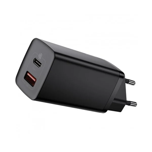 BASEUS 220V 65W, USB-A, USB-C, GaN2 Lite (CCGAN2L-B01) /черно/