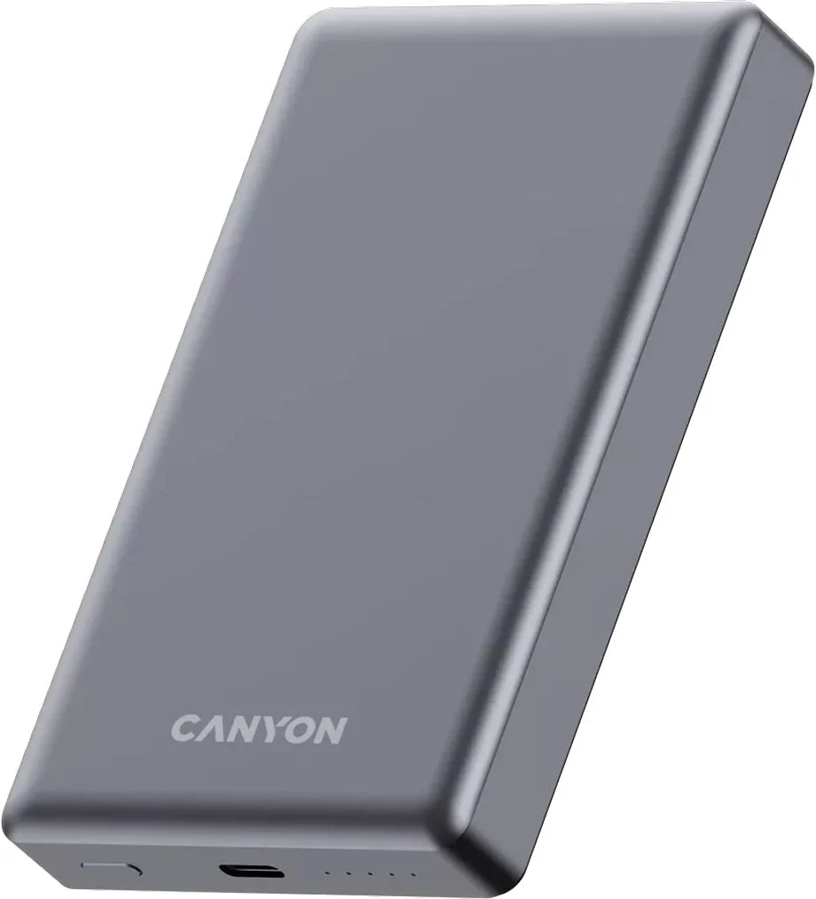 PowerBank Canyon OnPower 510 Slim, 20 W, 10000 mAh, Сив - CNS-CPB510DG
