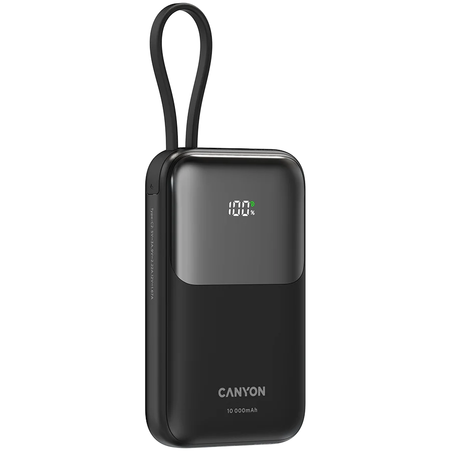 PowerBank Canyon OnPower 101, 22.5 W, 10000 mAh, Черен - CNS-CPB101BK – снимка 3