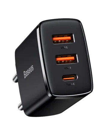 BASEUS 220V 30W, 2xUSB-A, USB-C, Compact (CCXJ-E01) /черно/