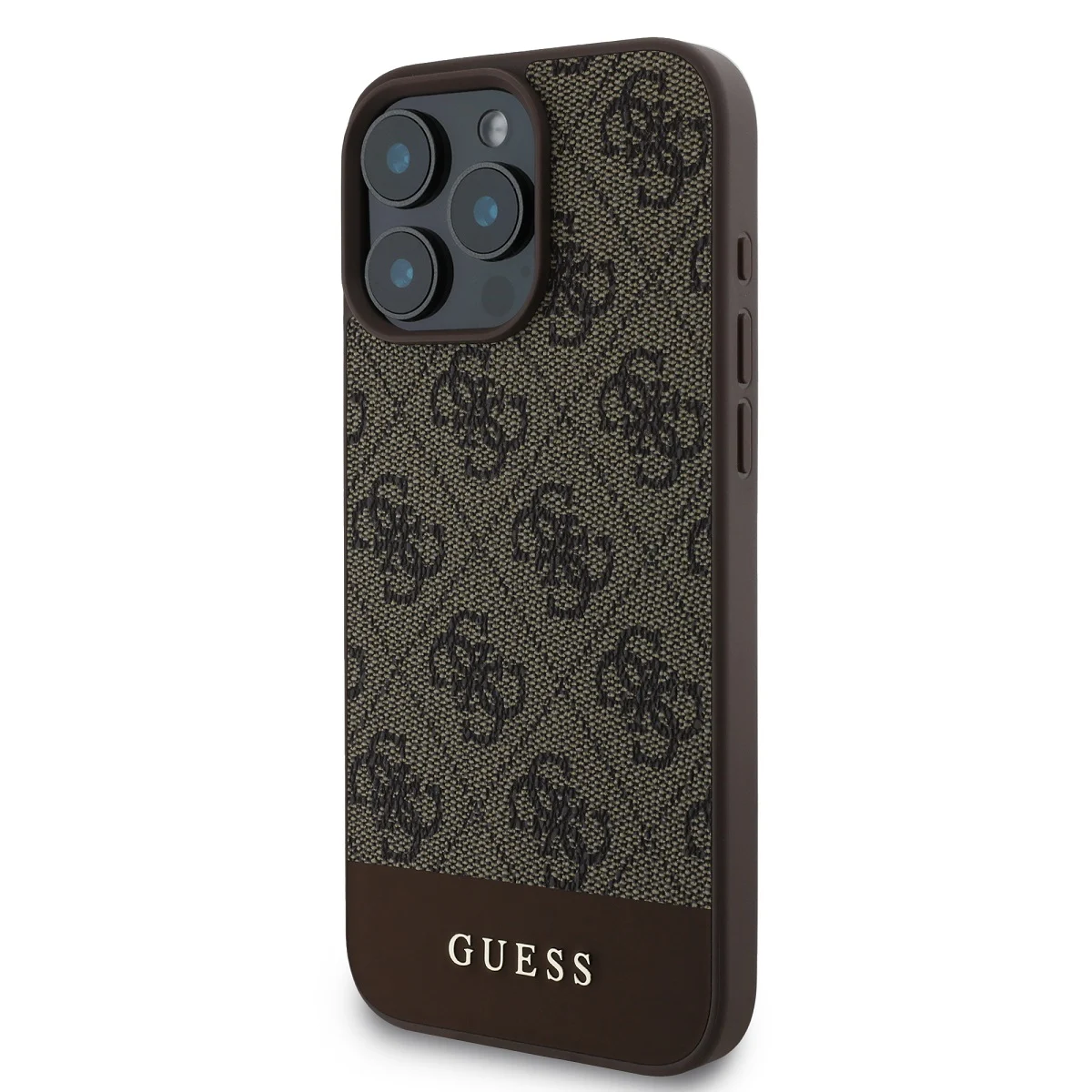 Калъф Guess GUHCP16LG4GLBR Apple iPhone 16 Pro PU 4G Stripe Brown – снимка 4