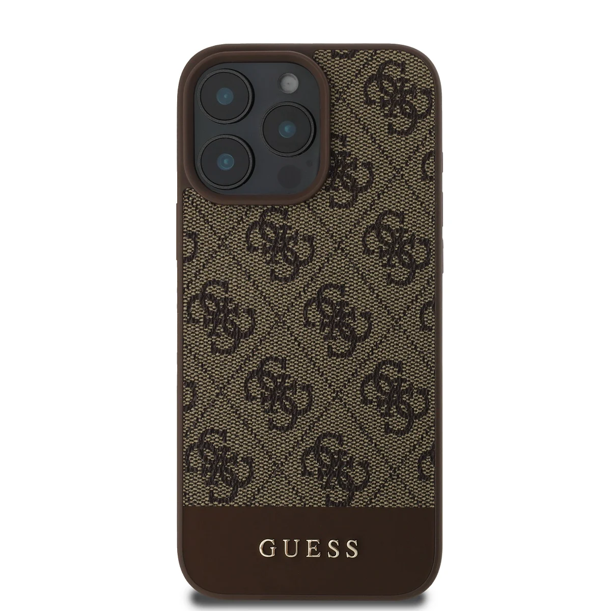 Калъф Guess GUHCP16LG4GLBR Apple iPhone 16 Pro PU 4G Stripe Brown – снимка 2