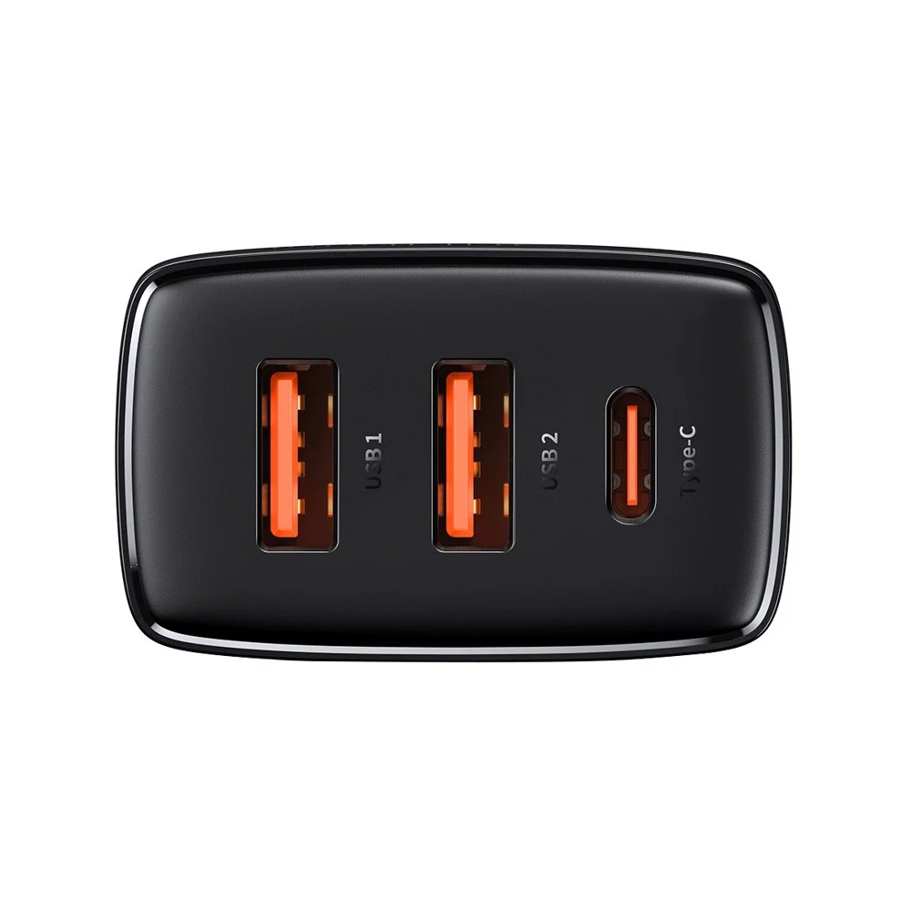 BASEUS 220V 30W, 2xUSB-A, USB-C, Compact (CCXJ-E01) /черно/ – снимка 4