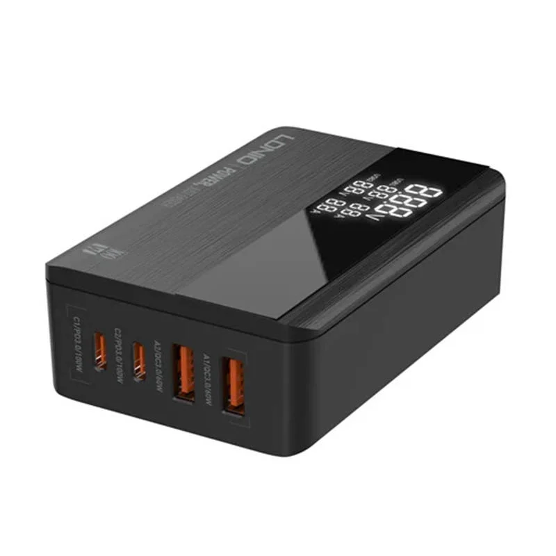 220V LDNIO 100W, 2xUSB-A, 2xUSB-C, Desktop, A4809C /черно/