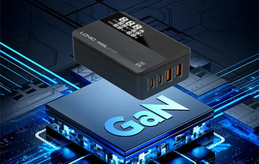 220V LDNIO 100W, 2xUSB-A, 2xUSB-C, Desktop, A4809C /черно/ – снимка 7