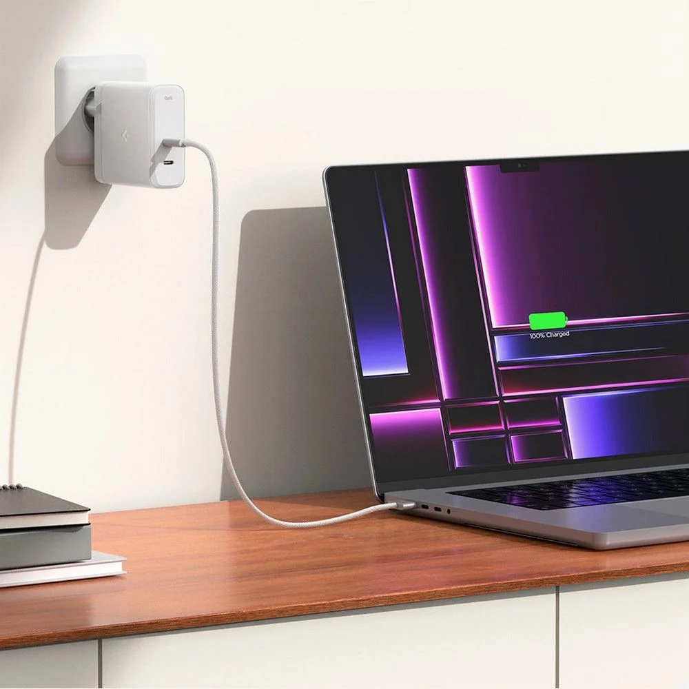 SPIGEN 220V 140W, USB-C Arcstation Pro GaN-1402 2-Port /бяло/ – снимка 2