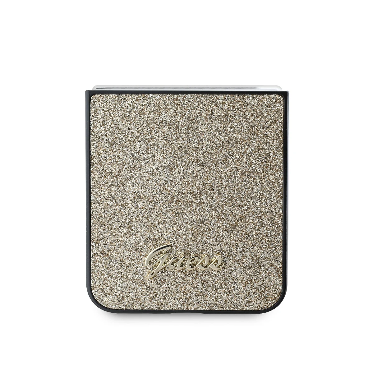 Калъф Guess GUHCZF6HGGSHD Samsung Z Flip 6 PC/TPU Glitter Flakes Metal Logo Gold – снимка 4
